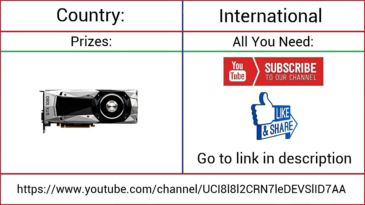 GIVEAWAY LINK IN DESCRIPTION & Win NVIDIA GeForce GTX 1080   International Giveaway