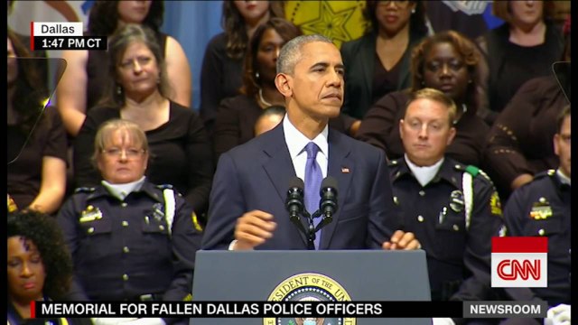 OBAMA BEN THIRRJE PER BASHKIM TE AMERIKANEVE NE FUNERALIN E POLICEVE TE VRARE LAJM