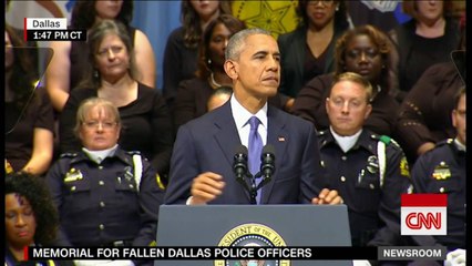 OBAMA BEN THIRRJE PER BASHKIM TE AMERIKANEVE NE FUNERALIN E POLICEVE TE VRARE LAJM