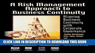Collection Book A Risk Management Approach to Business Continuity: Aligning Business Continuity