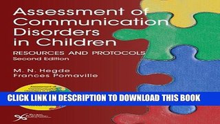 [PDF] Assessment of Communication Disorders in Children: Resources and Protocols Full Colection