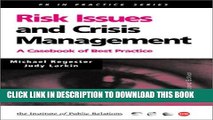 New Book Risk Issues and Crisis Management in Public Relations: A Casebook of Best Practice (PR in