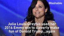 Julia Louis-Dreyfus used her Emmy acceptance speech to make fun of Trump