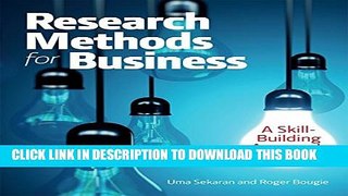 New Book Research Methods For Business: A Skill Building Approach