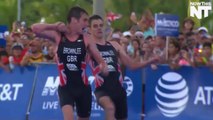 Big Bro Helps Little Bro Cross the Finish Line of Triathlon