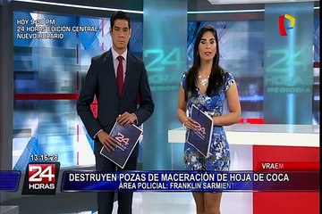 VRAEM: destruyen pozas de maceración de hoja de coca