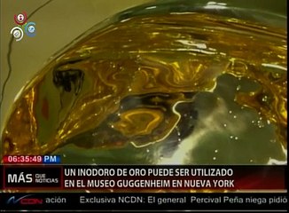 Sobre el famoso museo ue acaba de montar un inodoro de oro para el uso de todo el publico