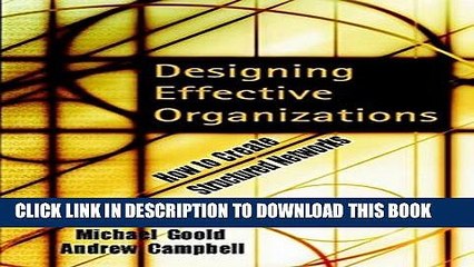 [PDF] Designing Effective Organizations: How to Create Structured Networks Popular Online