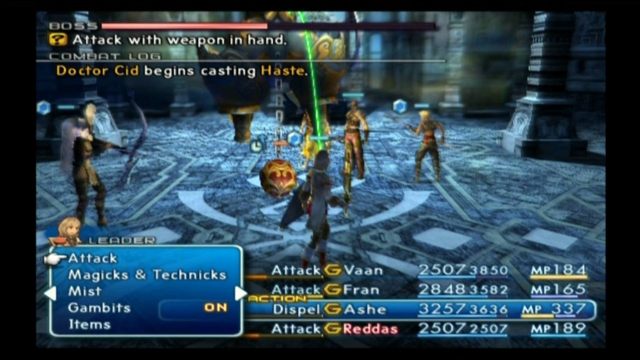 FINAL FANTASY XII [HD] WALKTHROUGH (133) BOSS #28 (DR. CID & FAMFRIT) AND CUTSCENES