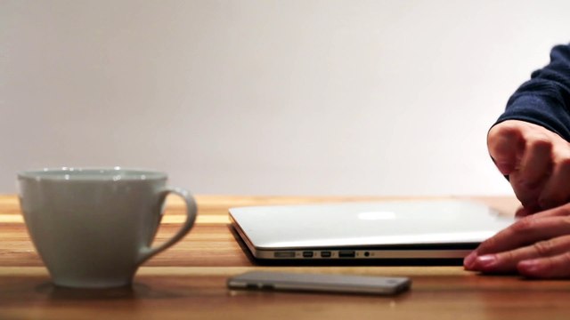 Typing on Keyboard of MacBook Pro HD