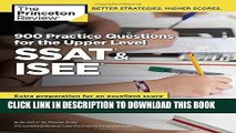 [PDF] 900 Practice Questions for the Upper Level SSAT   ISEE (Private Test Preparation) Full Online