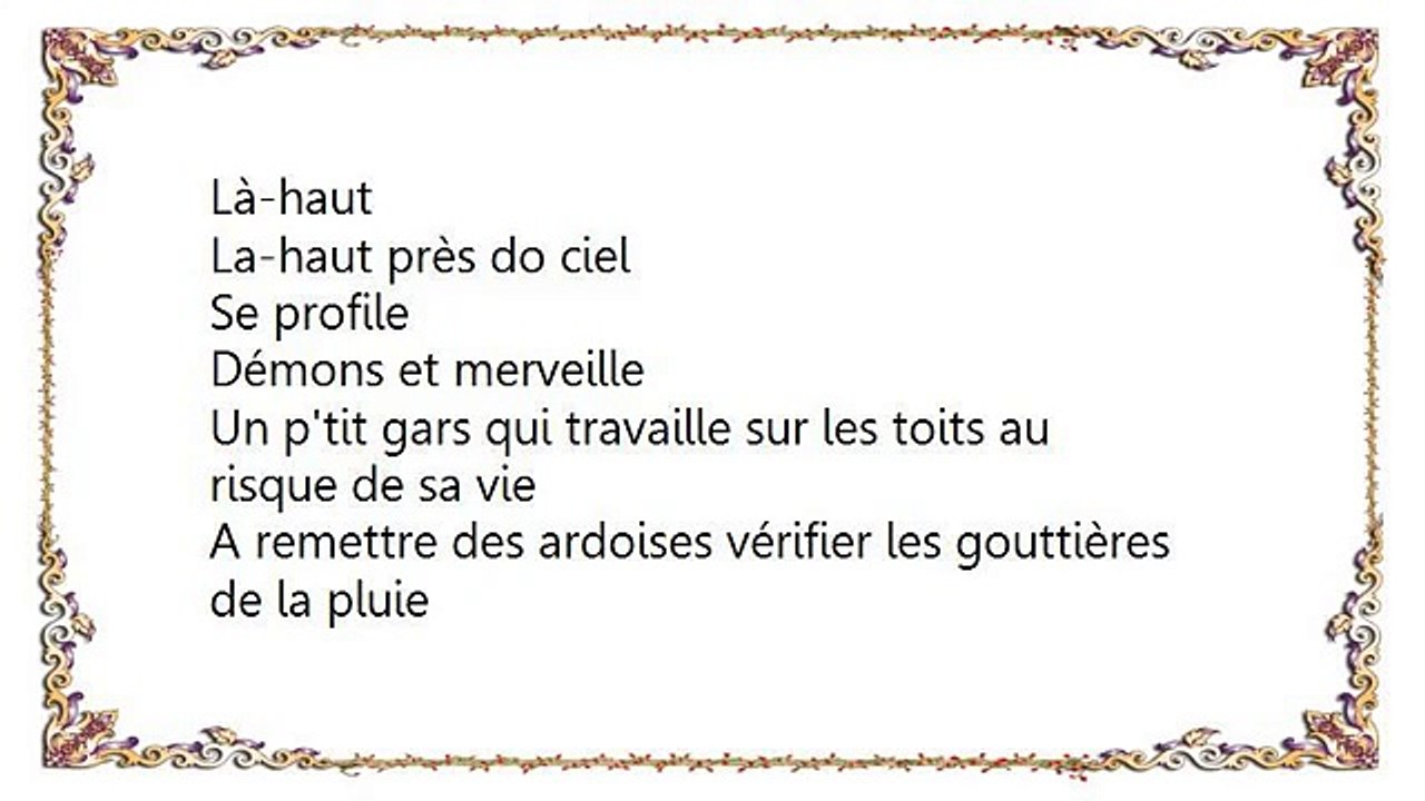 Vanessa Paradis - Ardoise Lyrics