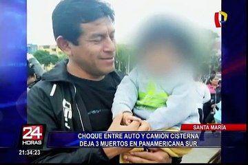 Скачать видео: Santa María: tres personas fallecidas en accidente en la Panamericana Sur