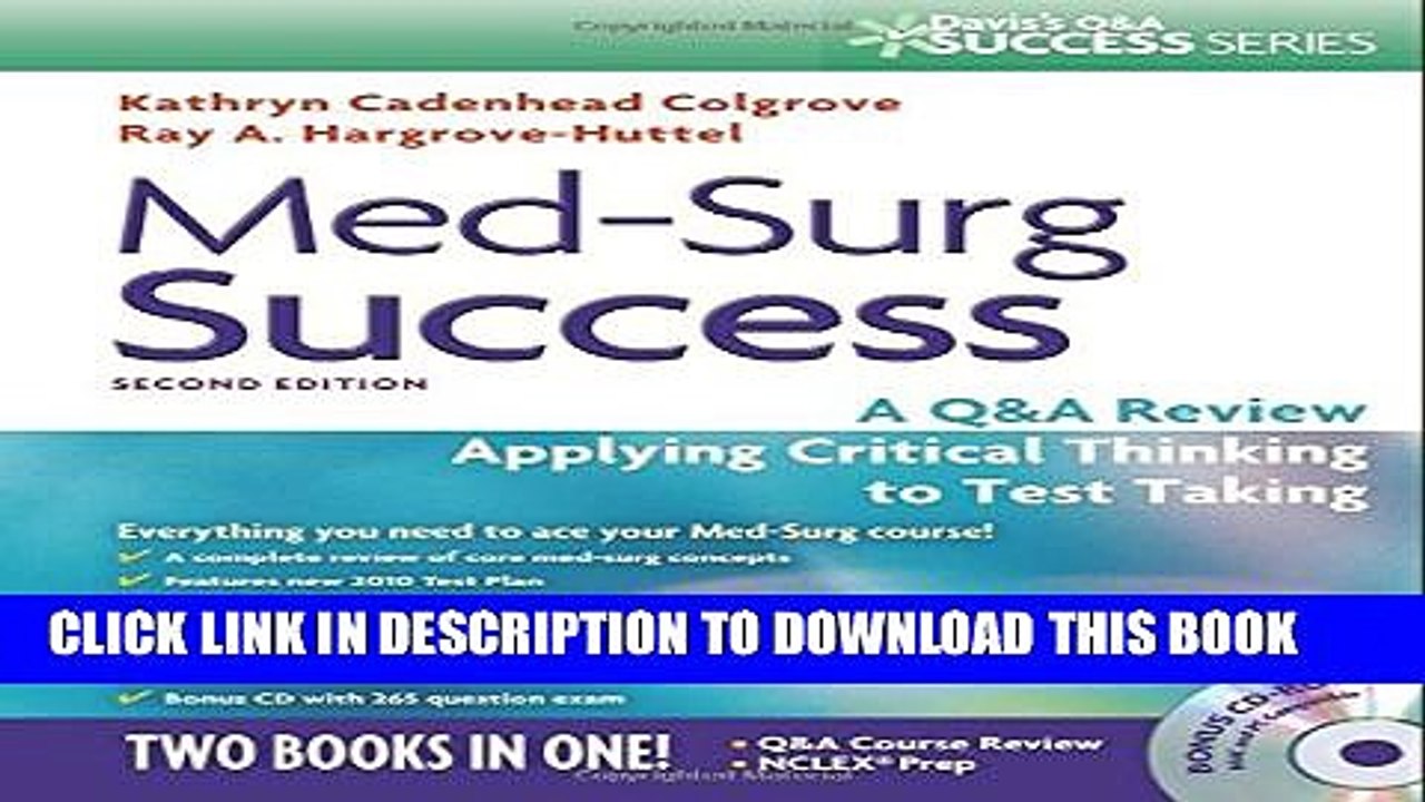 [PDF] Med-Surg Success: A Q A Review Applying Critical Thinking to Test Taking Popular Online