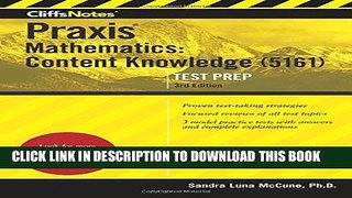 New Book CliffsNotes Praxis Mathematics: Content Knowledge (5161), 3rd Edition