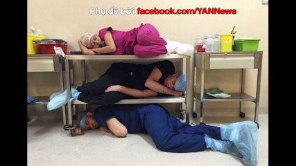 Bác sĩ đua nhau chia sẻ ảnh ngủ gục sau ca trực