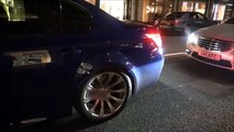 BMW M5 V10 Donuts, Drifts and NEAR CRASH on Sloane Street!