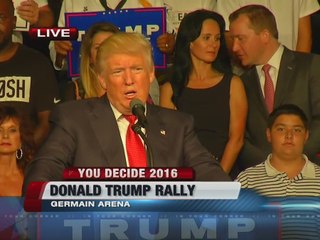Donald Trump reads "The Snake" at Fort Myers rally
