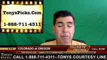 Oregon Ducks vs. Colorado Buffaloes Free Pick Prediction NCAA College Football Odds Preview 9/24/2016