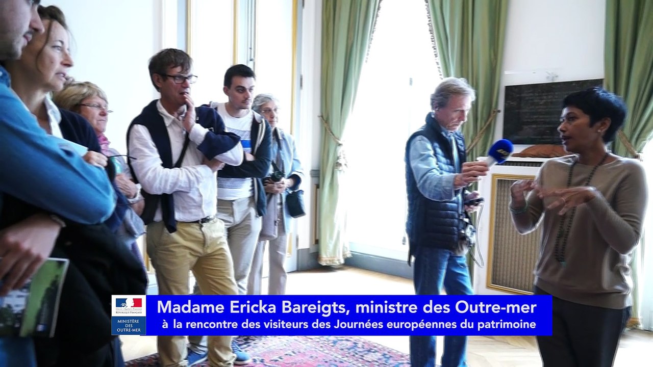 Madame Ericka Bareigts, ministre des Outre-mer, à la rencontre des visiteurs des Journées européennes du patrimoine
