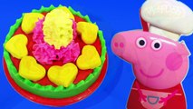 PLAY DOH CAKE! - CREATE New Ice-Cream Rainbow For Peppa Pig Toys Videos 2015
