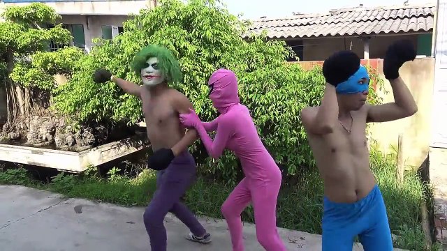 Spiderman vs Joker Boxing Dance Frozen elsa vs Pinks SpiderGirl Pranks Fun superheroes 2016