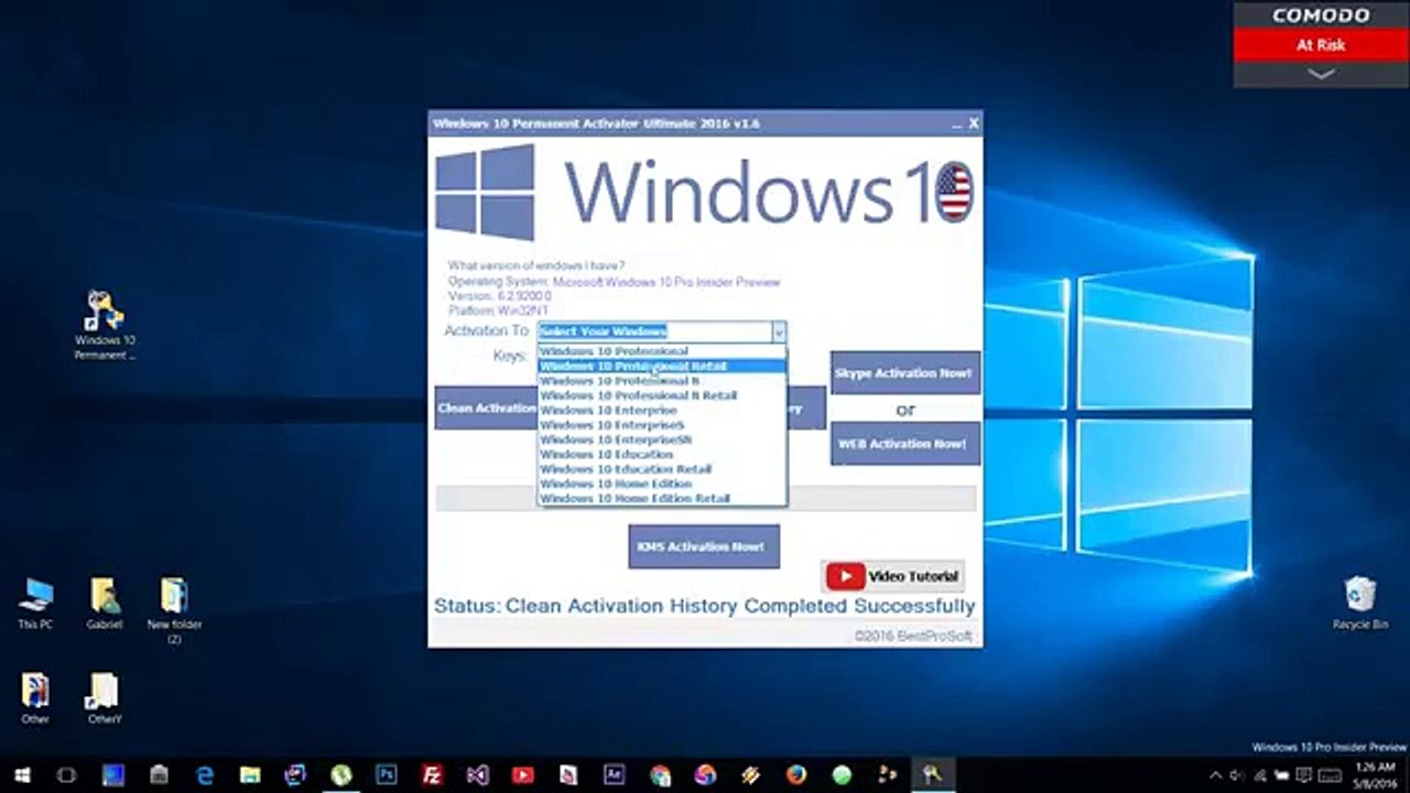 New Windows 10 Permanent Activator-One Click Activation.
