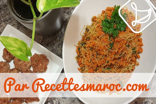 Entrée de Vermicelles & Carottes (VEGAN) - Moroccan Vermicelli & Carrot Entree - مرافقة الشعرية