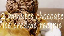 2 Minutes Chocolate Ice Cream Recipe