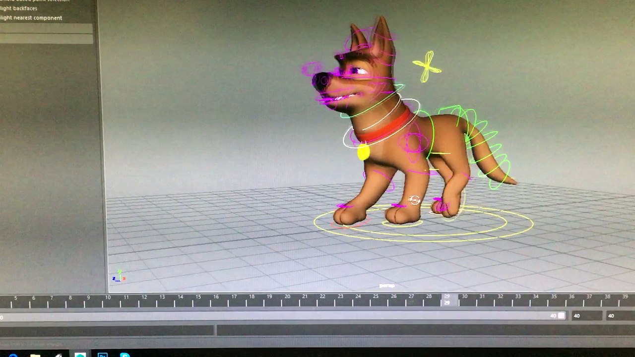 dog: walk cycle and animation layers test