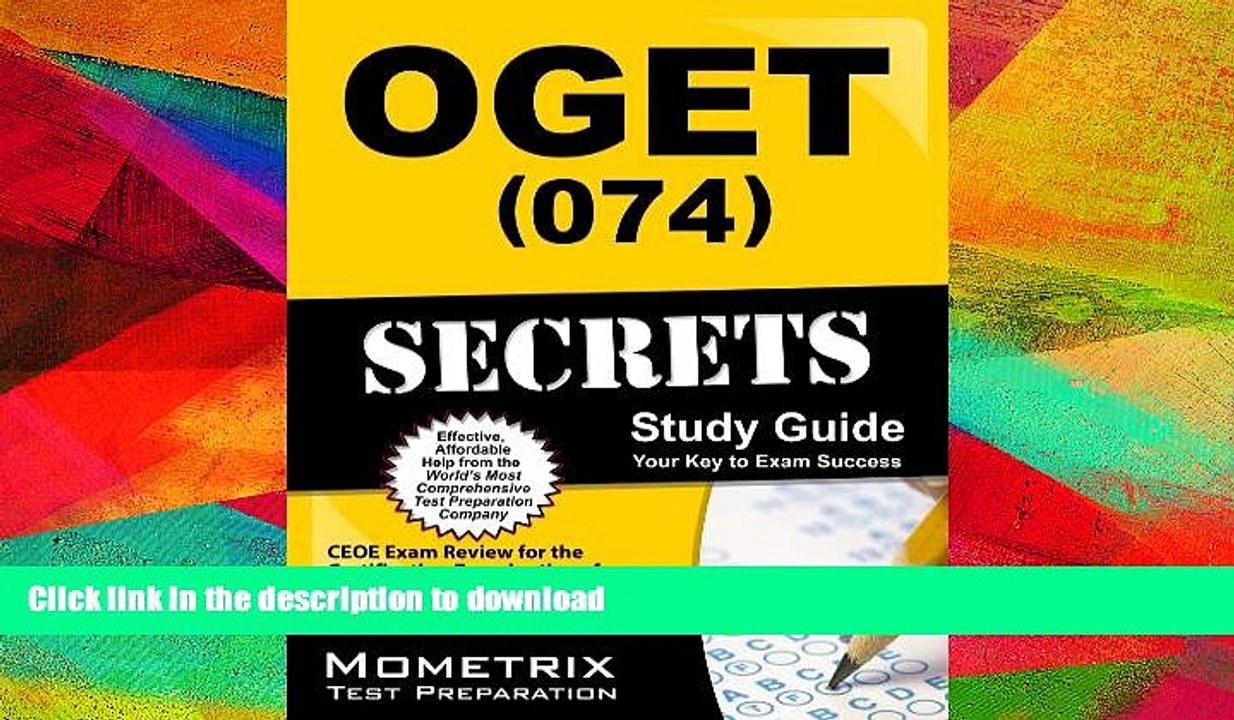 READ  OGET (074) Secrets Study Guide: CEOE Exam Review for the Certification Examinations for