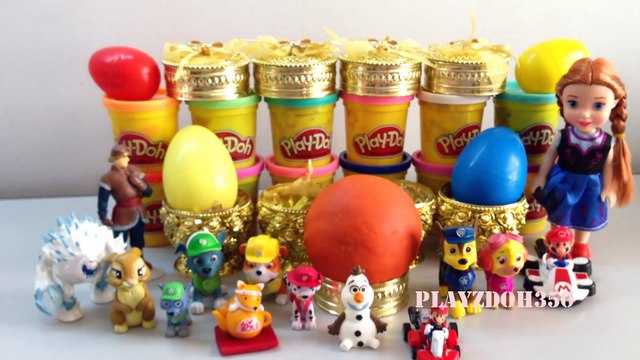 PLAY DOH SURPRISE EGGS with Surprise Toys,Mario Bros,Disney, Frozen Elsa and Anna,Paw Patrol,Surprise Toys for Kids