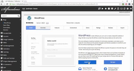 How to install WordPress via Softaculous