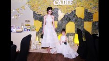 Cadie Mộc Trà diện đầm đôi cùng mẹ trong tiệc sinh nhật 2 tuổi