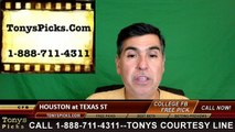 Texas St Bobcats vs. Houston Cougars Free Pick Prediction NCAA College Football Odds Preview 9/24/2016