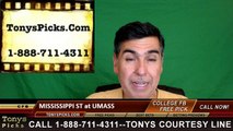 Massachusetts Minutemen vs. Mississippi St Bulldogs Free Pick Prediction NCAA College Football Odds Preview 9/24/2016