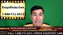 Kentucky Wildcats vs. South Carolina Gamecocks Free Pick Prediction NCAA College Football Odds Preview 9/24/2016
