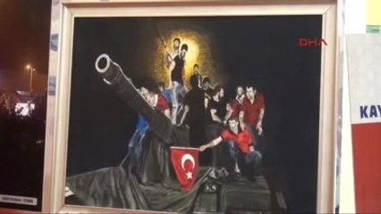 Kayseri - Kaymek Sergisinde Şehitlere Saygı Panosu