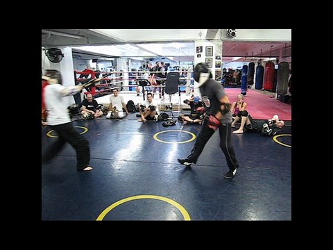 Simon vs Lynda - Single Stick Sparring - Febuary 4 - 2010