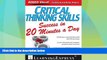 Big Deals  Critical Thinking Skills Success in 20 Minutes a Day (Skill Builders in 20 Minutes)