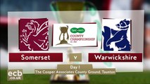 Somerset v Warks Day One 21 wickets fall on extraordinary