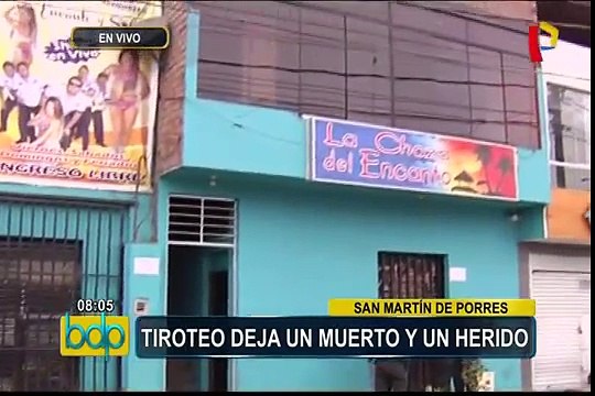 Tiroteo deja un muerto y un herido en San Martín de Porres