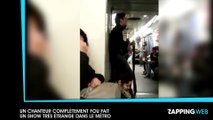 Un chanteur complètement fou fait un show très étrange dans le métro (vidéo)