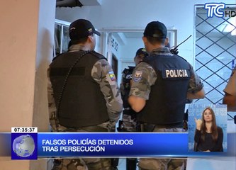 Falsos policías detenidos tras persecución