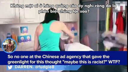 phận biệt màu  da đen qa clip quảng cáo