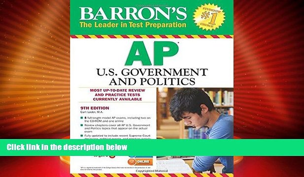 Big Deals Barron s AP U.S. Government and Politics With CD-ROM, 9th Edit (Barron s AP United
