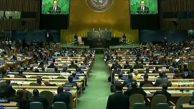 Syrie : à l'ONU, Hollande appelle les soutiens du régime Assad à forcer la paix