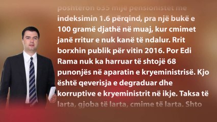 Report TV - Rishikimi i buxhetit, Basha: Rama e miratoi fshehtas,shmangu Kuvendin