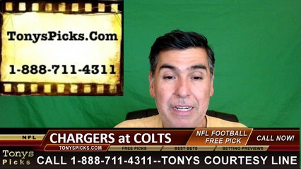 Indianapolis Colts vs. San Diego Chargers Free Pick Prediction NFL Pro Football Odds Preview 9-25-2016