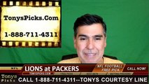 Green Bay Packers vs. Detroit Lions Free Pick Prediction NFL Pro Football Odds Preview 9-25-2016